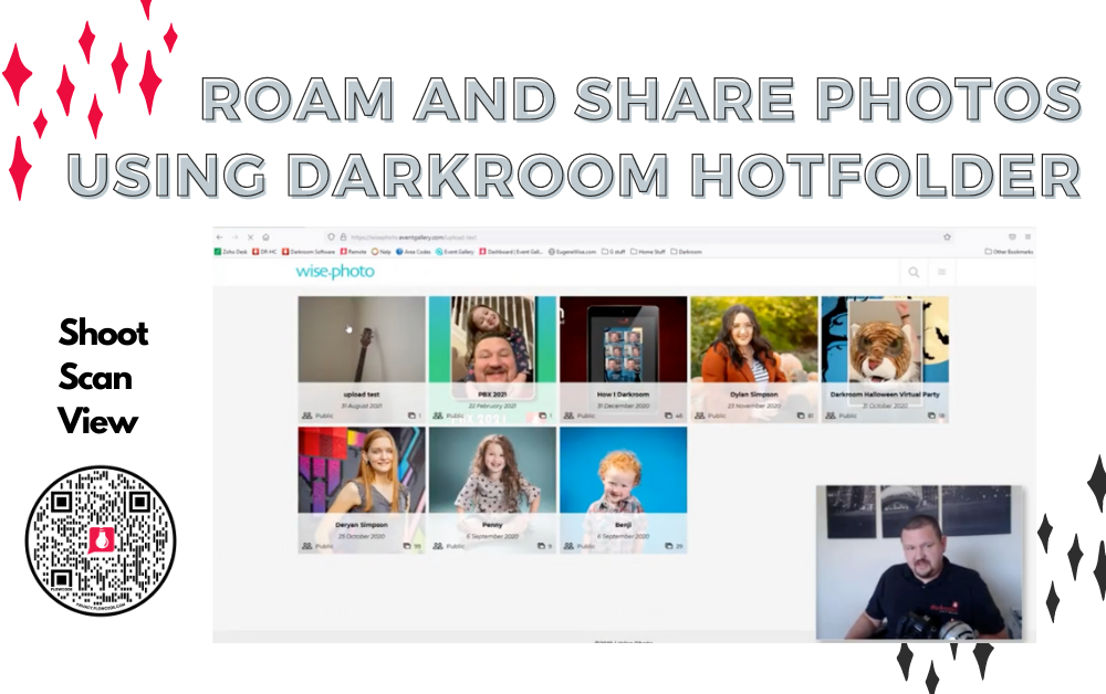 Roam and share photos using darkroom hotfolder