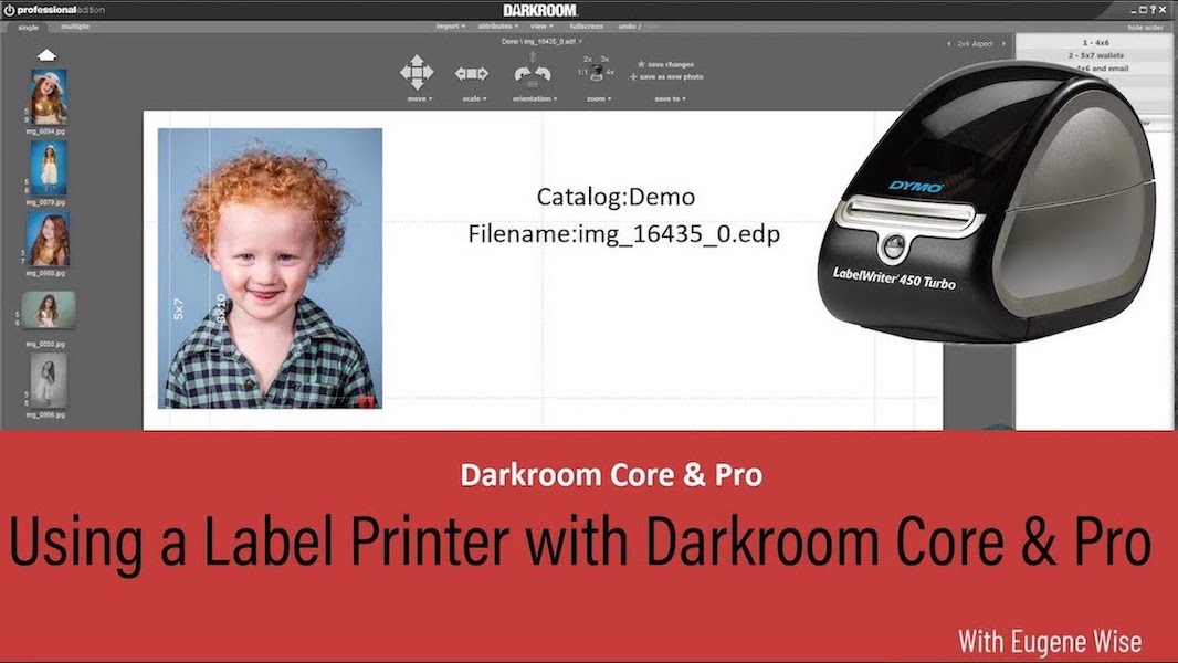 Using a Label Printer with Darkroom Core and Pro